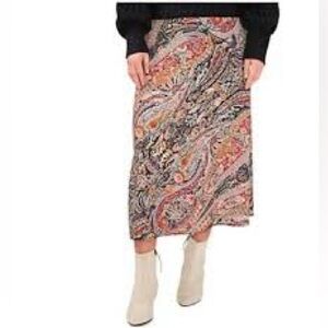1. State Multicolor Paisley Midi Skirt